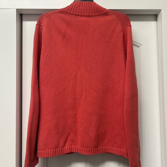 LL Bean Woman’s 100% Cotton Double Zippered Long Sleeve Cardigan 0 BUG4 Size L - Picture 4 of 8